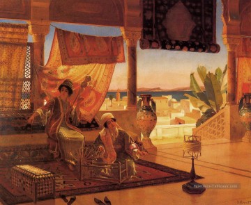 corfou terrasse Tableau Peinture - Ernst Rudolph La Terrasse